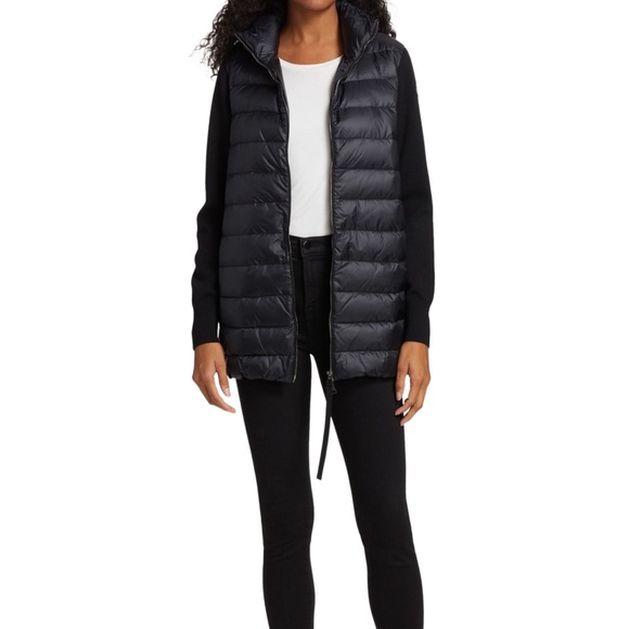 Moncler Long Down Knit Combo Jacket - Picture 1 of 16